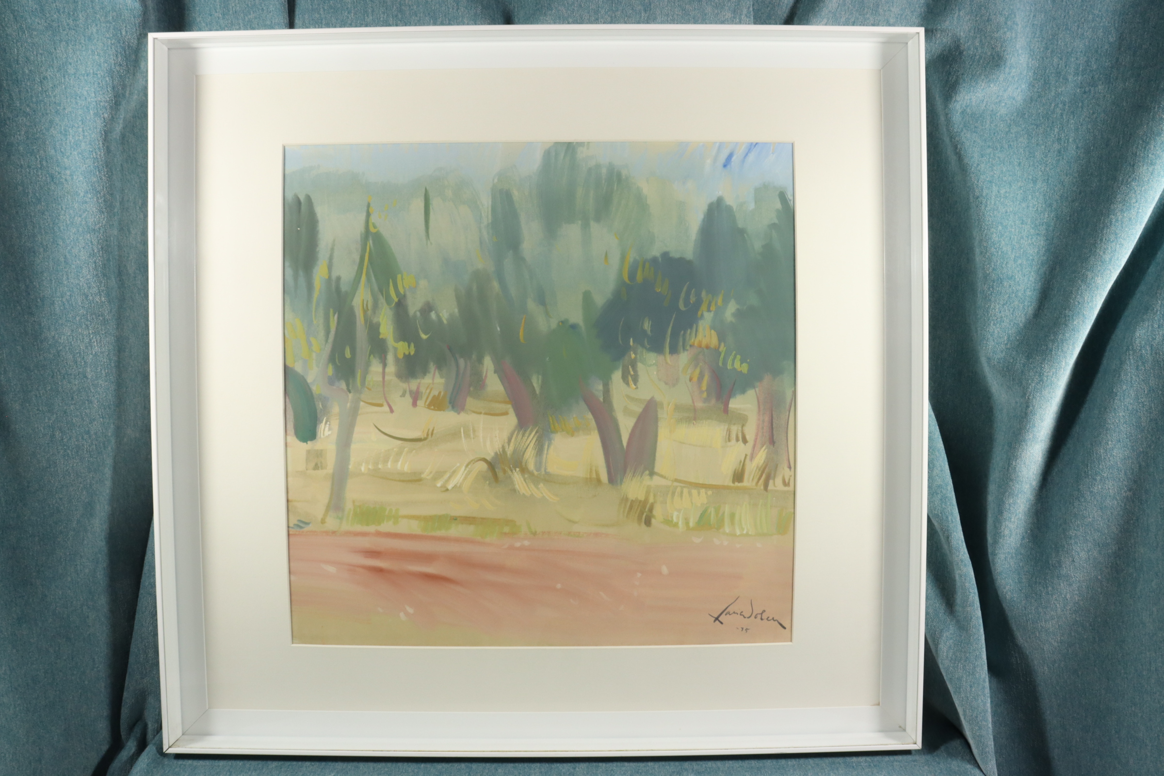 Antiguedades de GOUACHE PAISAJE FIRMADO Y FECHADO XAVIER SOLER LLORCA  