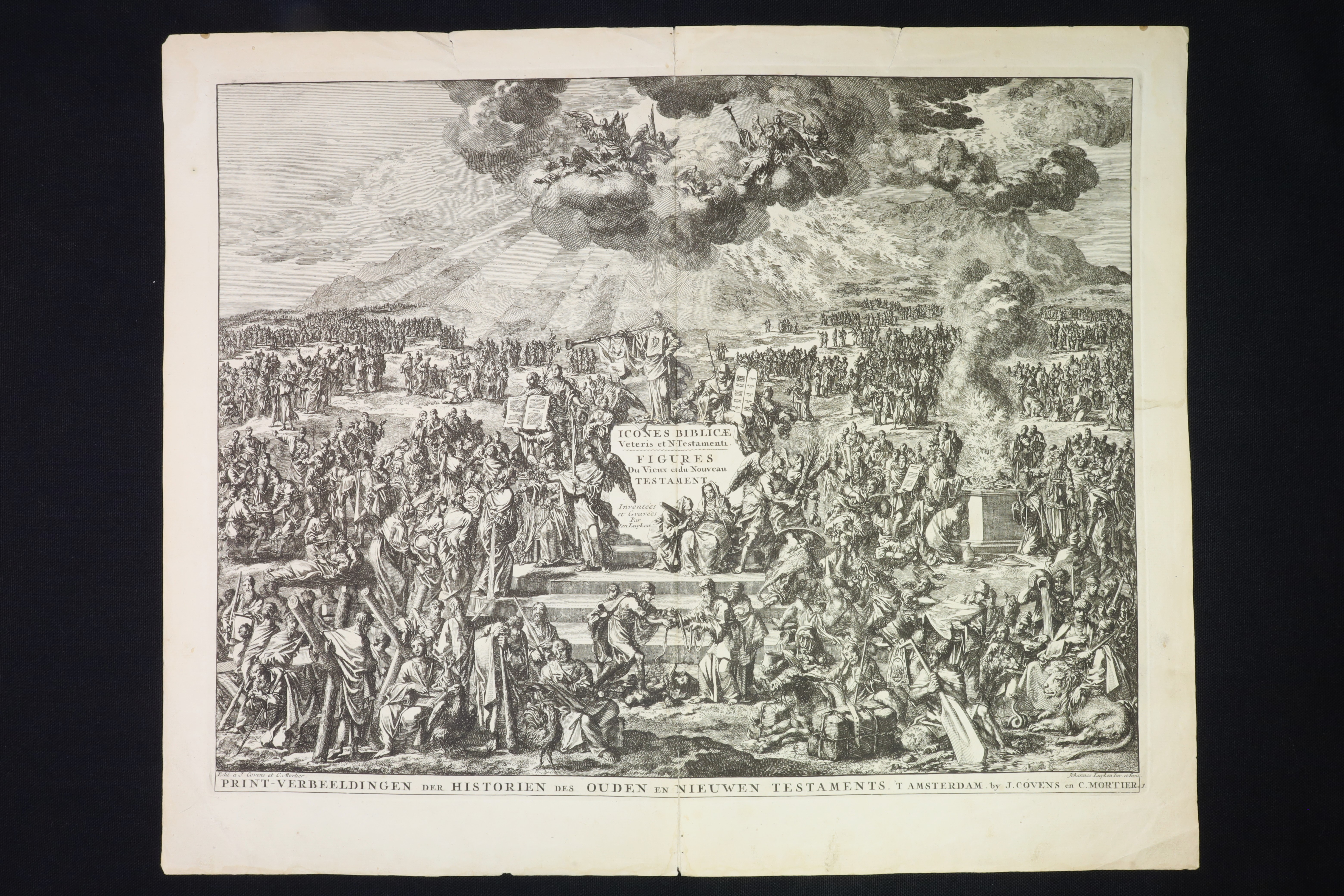 Antiguedades de GRABADO FIGURAS DEL VIEJO Y NUEVO TESTAMENTO JOHANNES LUYKEN SXVIII