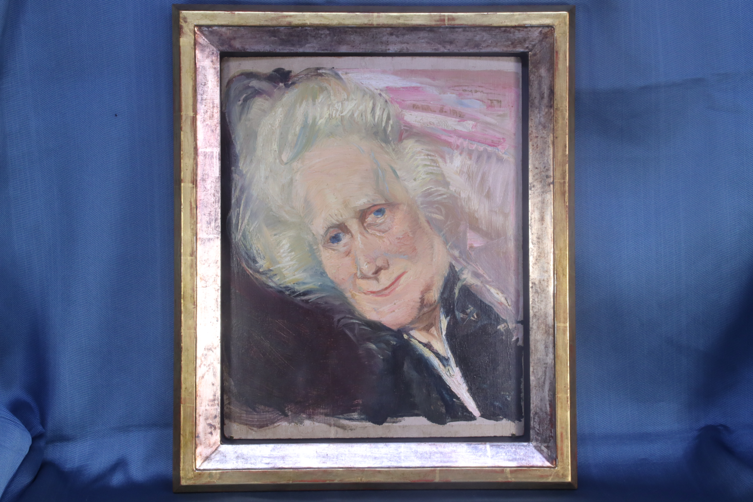 Antiguedades de ÓLEO BUSTO MUJER FIRMADO Y FECHADO HF CAYON 1912  